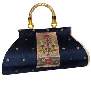 ☀️Aug. Sale☀️Semi-Silk Purse Paithani Bird & Floral Design